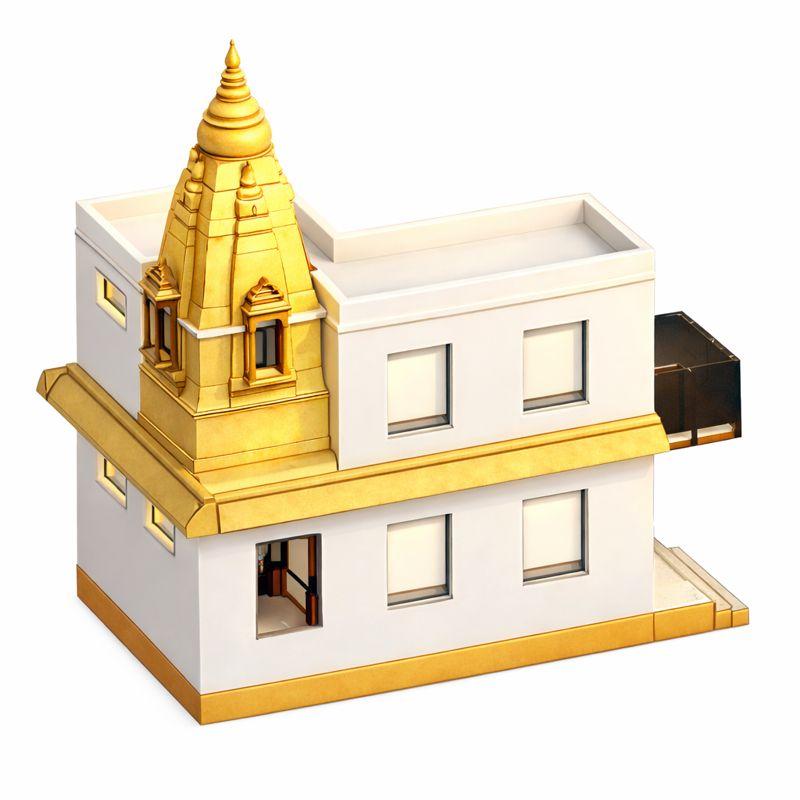 An old picture of the temple.